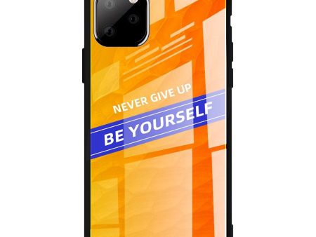 iPhone 11 Pro Max Cover m. Glasbagside - Be Yourself - Orange For Cheap