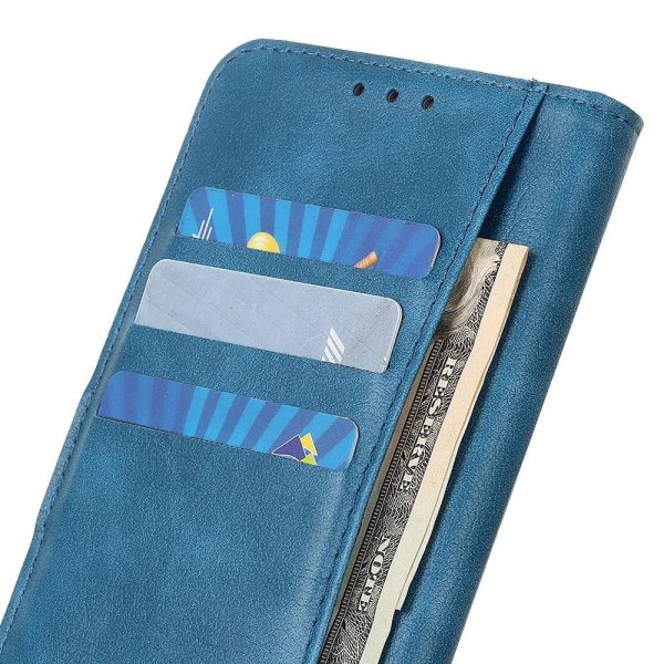 Motorola Moto E6 Plus Læder Cover m. Pung - Blå Online Sale