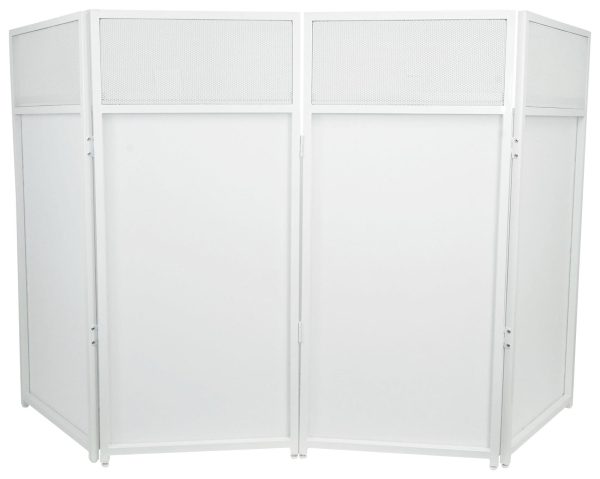 Rockville Rockbooth White Event Booth DJ Facade+Built in Table+Travel Bag+Scrims Online Sale