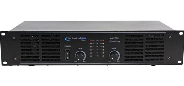 Technical Pro AX2000 2-Channel 2000 Watt Professional Power Amplifier Rackmount Fashion