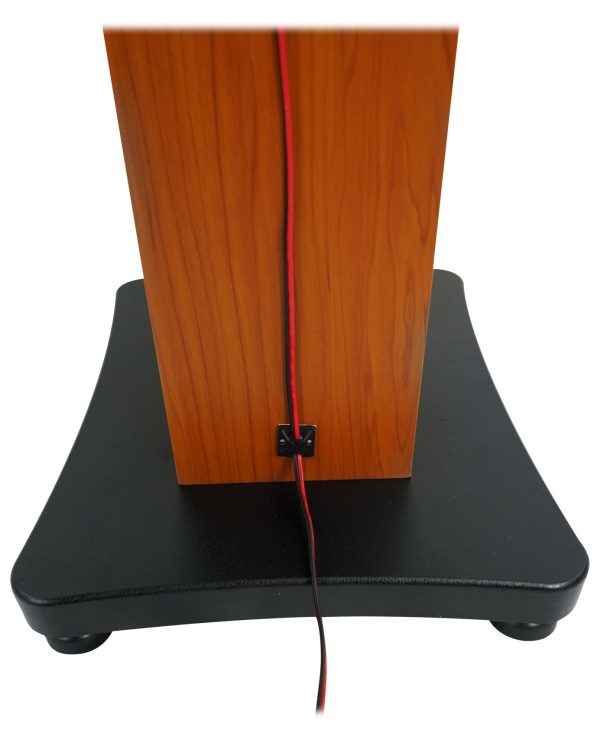 (2) Rockville SS28C Classic Wood Grain 28  Speaker Stands Fits Pioneer DM-40 For Sale