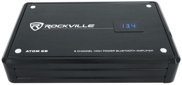 Rockville ATOM 8B 8 Channel 3500w Marine Boat Amplifier Amp w Bluetooth Discount