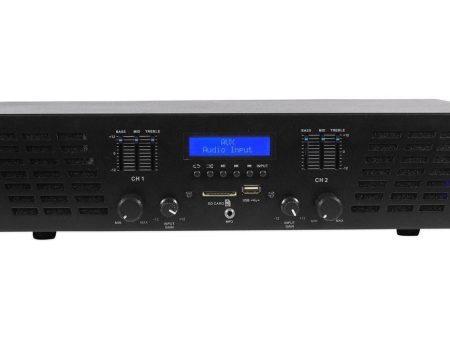 Technical Pro AX5000 5000 Watt 2 Channel 2U DJ Power Amplifier w USB, SD, EQ on Sale