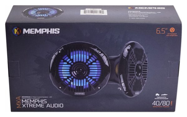 (2) Memphis Audio 6.5  Overhead LED Speakers+Remote For Polaris RZR ATV UTV Cart Hot on Sale