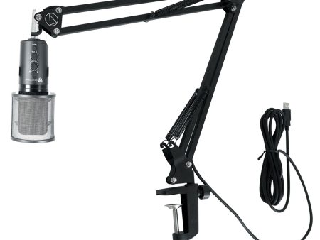 Rockville ROCK-STREAM PRO USB Microphone Recording Mic+Audio Technica Boom Arm Sale