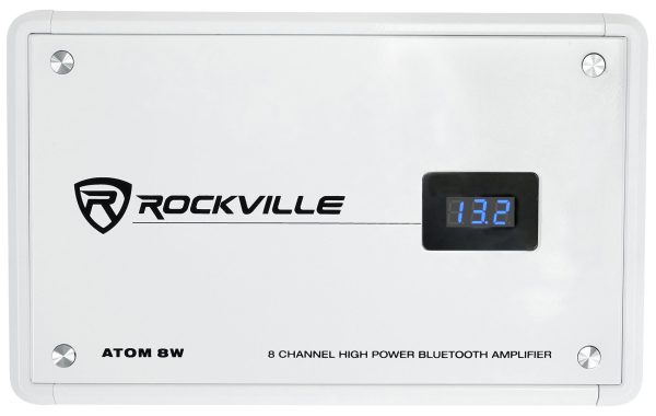 Rockville ATOM 8W 8 Channel 3500 Watt Marine Boat Amplifier Amp w Bluetooth Online now