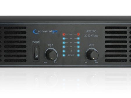 Technical Pro AX2000 2-Channel 2000 Watt Professional Power Amplifier Rackmount Fashion