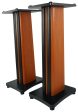 (2) Rockville SS28C Classic Wood Grain 28  Speaker Stands Fits Pioneer DM-40 For Sale