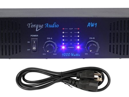 Technical Pro Torque Audio AW1 1000 Watt 2-Channel DJ Power Amplifier Amp Fashion