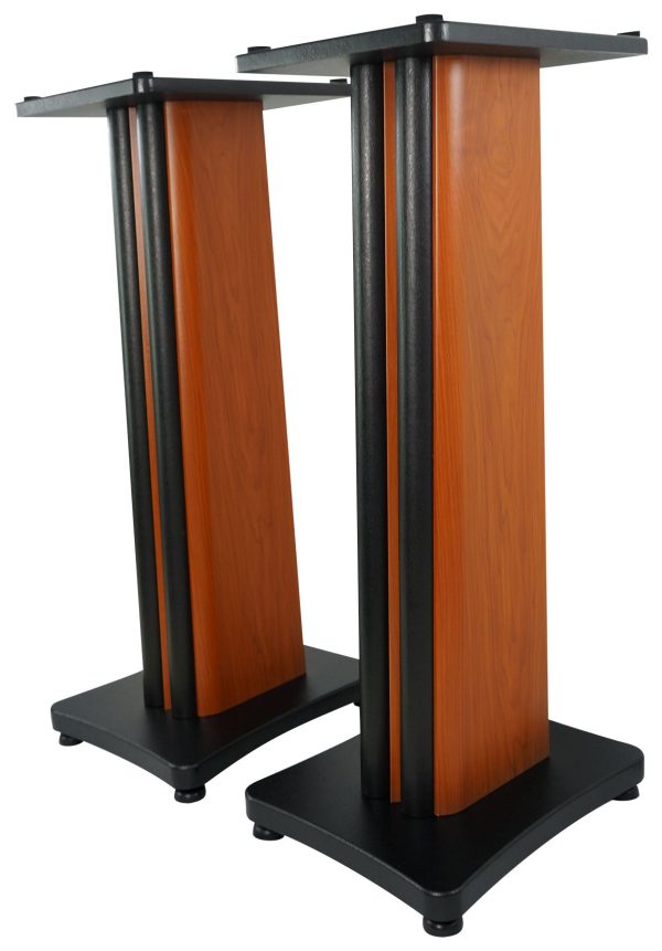 (2) Rockville SS28C Classic Wood 28  Speaker Stands Fits PreSonus ERIS E5 BT Supply