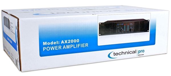 Technical Pro AX2000 2-Channel 2000 Watt Professional Power Amplifier Rackmount Fashion