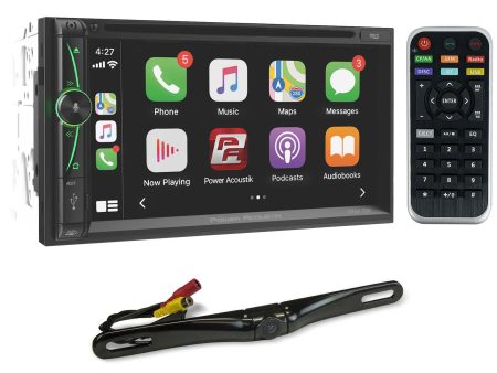 Power Acoustik CPAA-70D 7  DVD Carplay Android Bluetooth Car Receiver+Backup Cam For Sale