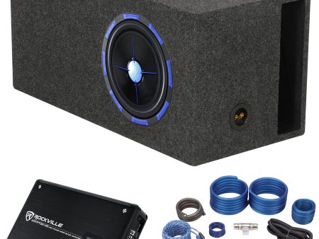 Power Acoustik MOFO-122X 12  2700w Subwoofer+Vented Box+Mono Amplifier+Amp Kit Fashion