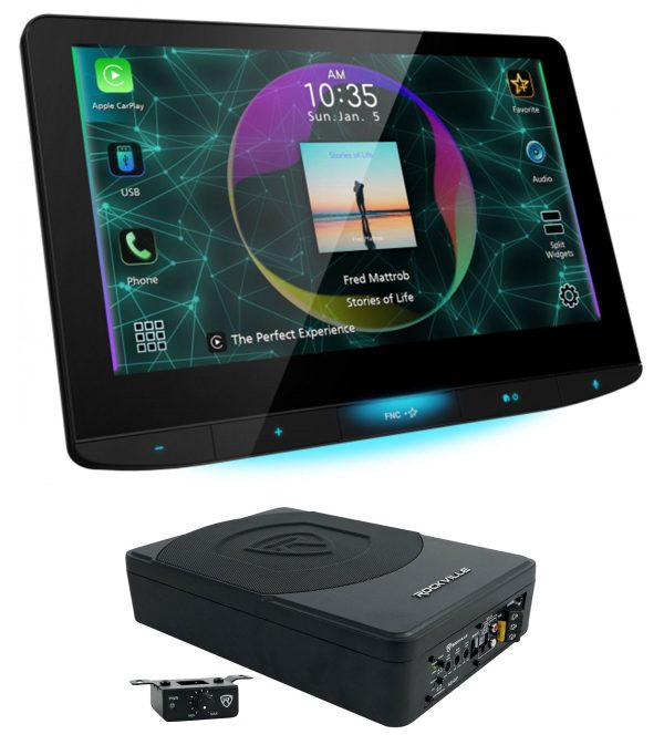 JVC KW-Z1000W 10.1  HD Car Monitor Wireless Carplay Receiver+Under-Seat Sub Online Hot Sale