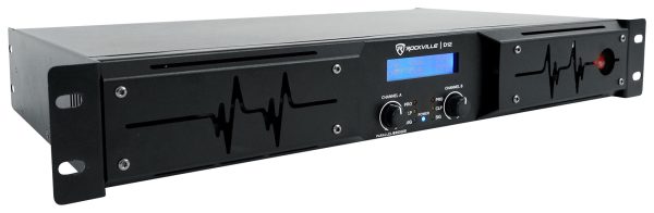 Rockville D12 5000w Peak 1400w RMS 2 Channel Power Amplifier Pro DJ Amp+Cables Discount