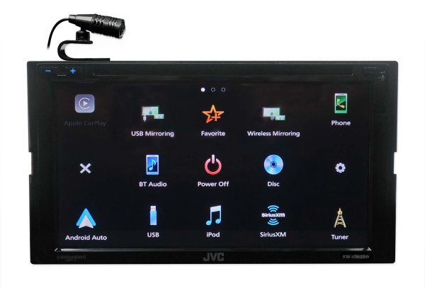 JVC KW-V960BW Wireless Android CarPlay Monitor Bluetooth DVD Player + Backup Cam Cheap