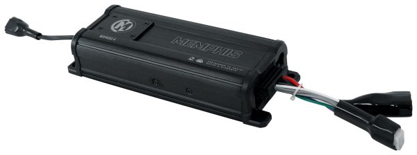 Memphis Audio MX400.4 400 Watt RMS 4 Channel Motorcycle Amplifier IP66 Amp Supply