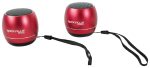 Pair Rockville RPB3-RED Handheld Wireless Linking Portable Bluetooth Speakers Supply