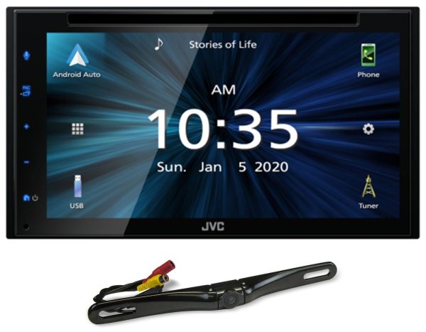 JVC KW-V66BT 6.8  Car CD DVD Player Apple Carplay Android Receiver+Backup Camera Discount