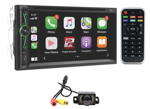 Power Acoustik CPAA-70D 2-Din 7  DVD Carplay Android Bluetooth Receiver+Camera Hot on Sale