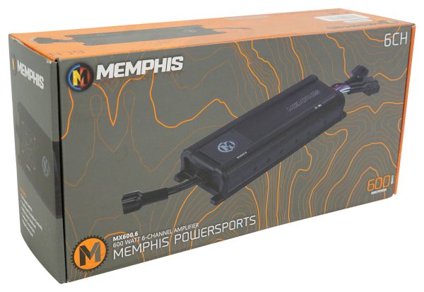 Memphis Audio MX600.6 600w RMS 6 Channel UTV ATV Amplifier+(6) 6.5  LED Speakers on Sale