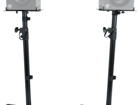 Rockville RVSM5 Pair Studio Monitor Bookshelf Speaker Stands w Adjustable Height Online now