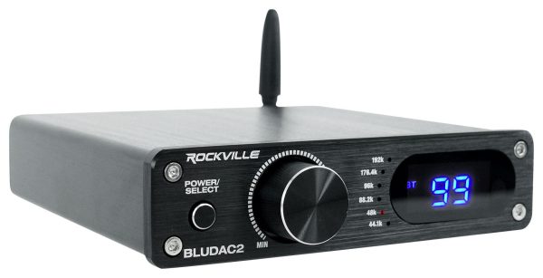 Rockville BLUDAC2B DAC Bluetooth Amplifier Home Receiver USB Optical Sub Out Cheap