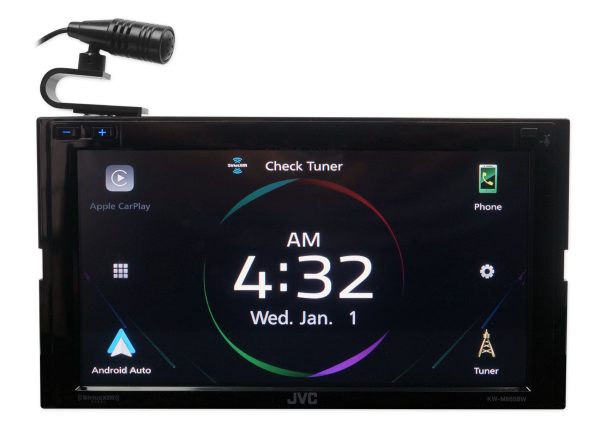 JVC KW-M865BW 6.8  Digital Media Car Monitor Receiver w Wireless Android CarPlay For Discount