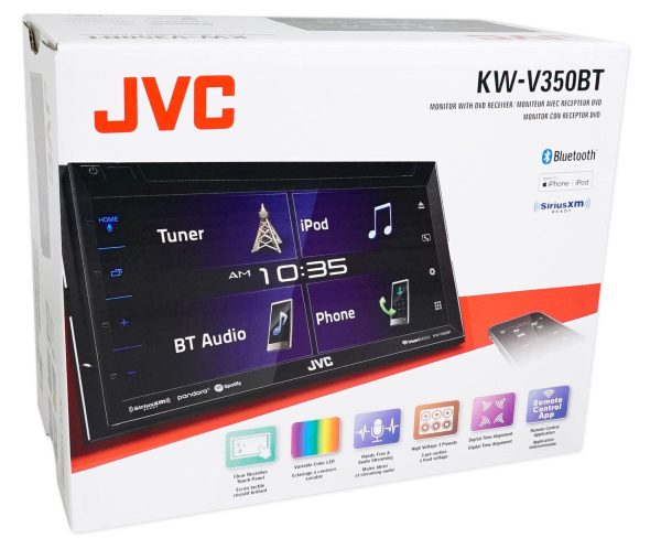 JVC KW-V350BT 6.2  Car DVD Bluetooth Receiver Monitor w iDatalink Maestro Ready For Discount