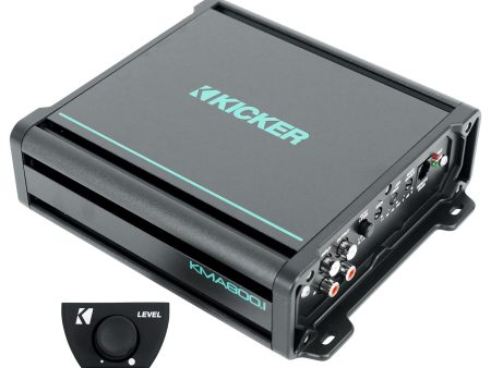 KICKER 48KMA8001 800 Watt 1-Ohm Marine Boat Mono Amplifier+Bass Remote KMA800.1 Online now