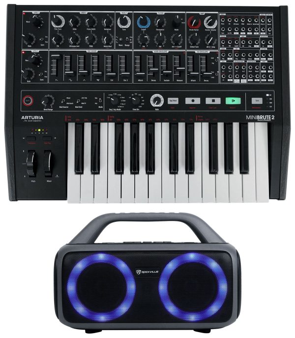 Arturia Minibrute 2 NOIR USB MIDI Analog Synthesizer Monosynth+Bluetooth Speaker Hot on Sale