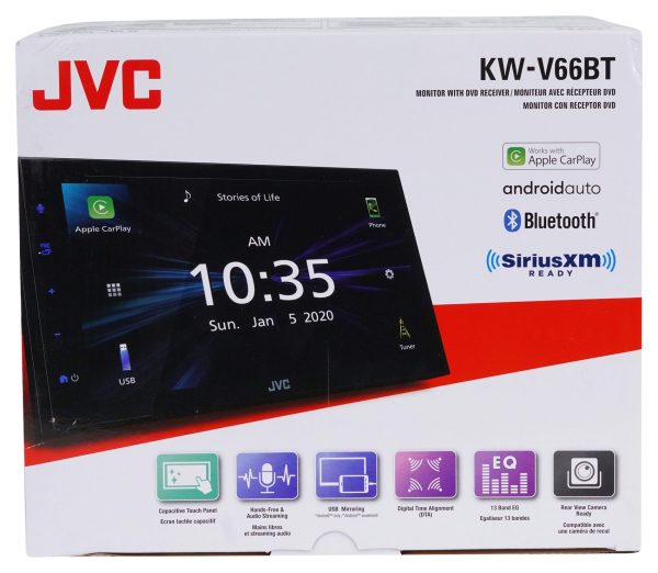 JVC KW-V66BT 6.8  Car CD DVD Player Apple Carplay Android Receiver+Backup Camera Discount