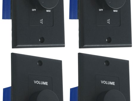 4 Rockville VOL70200 Black 200w 70v Wall Volume Controls Zone Controller Boxes on Sale