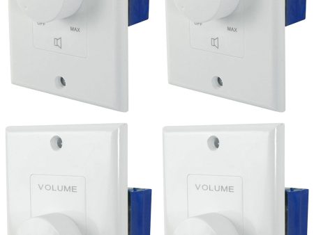 4 Rockville VOL70200 White 200w 70v Wall Volume Controls Zone Controller Boxes on Sale