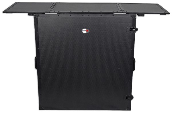 ProX XS-DJSTN BL Foldout Mobile DJ Combo Table Facade+Wheels+Gooseneck Mic Stand For Discount