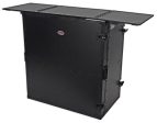 ProX XS-DJSTN BL Foldout Mobile DJ Combo Table Facade+Wheels+Gooseneck Mic Stand For Discount