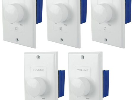 5 Rockville VOL70200 White 200w 70v Wall Volume Controls Zone Controller Boxes For Sale