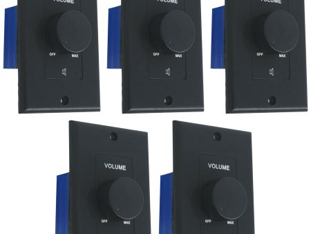 5 Rockville VOL70200 Black 200w 70v Wall Volume Controls Zone Controller Boxes Online