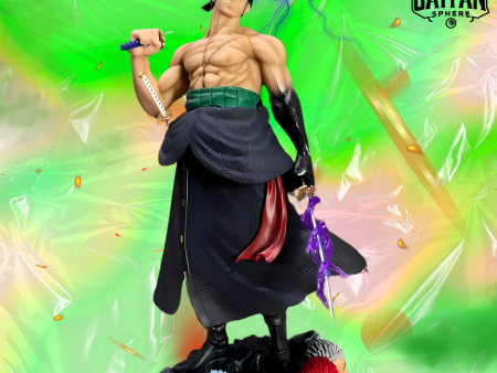 One Piece Anime Figure Cutting Wind Zoro Roronoa 50cm (20 ) PVC Statue Cheap