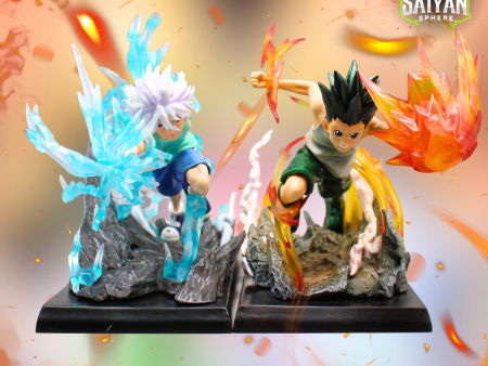 Hunter X Hunter Anime Figure Hunter’s Heart Gon Freecss & Killua Zoldyck 16cm (6 ) PVC Statue Fashion